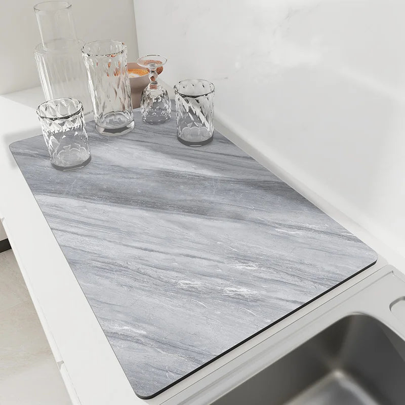 Absorbent Kitchen Dish Drying Mat – Quick Dry Coffee & Tableware Drain Pad