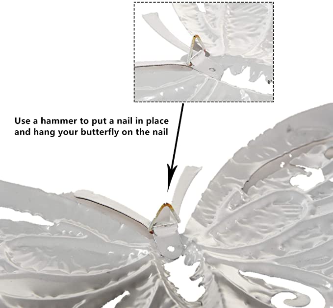 4Pcs Metal Butterfly Wall Art – Hanging Iron Decor