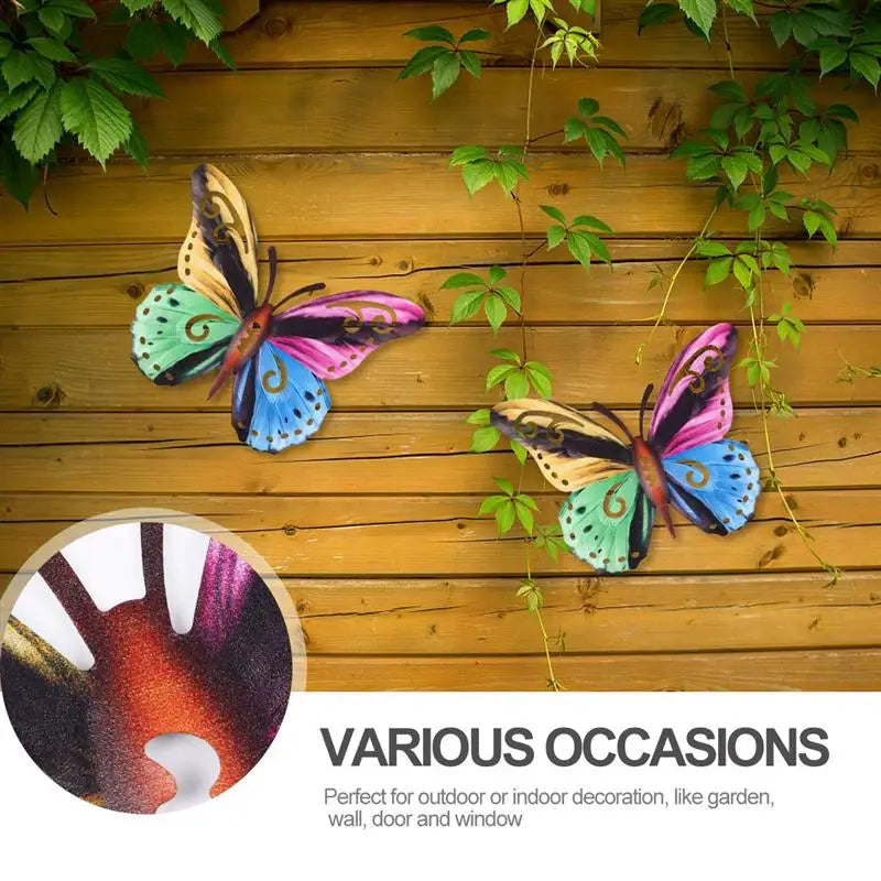 4Pcs Metal Butterfly Wall Art – Hanging Iron Decor