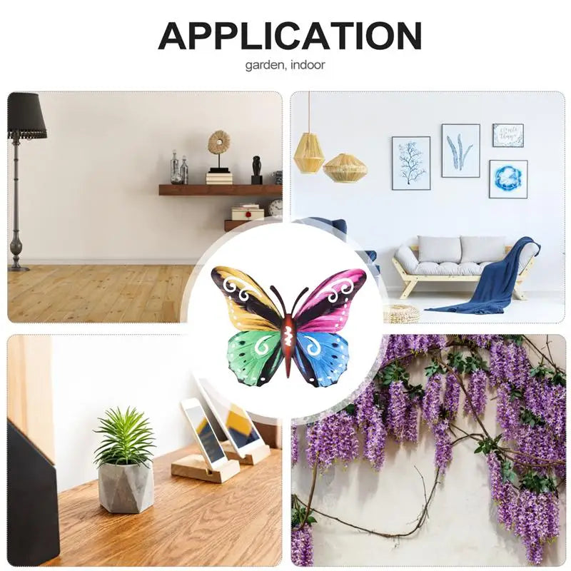 4Pcs Metal Butterfly Wall Art – Hanging Iron Decor