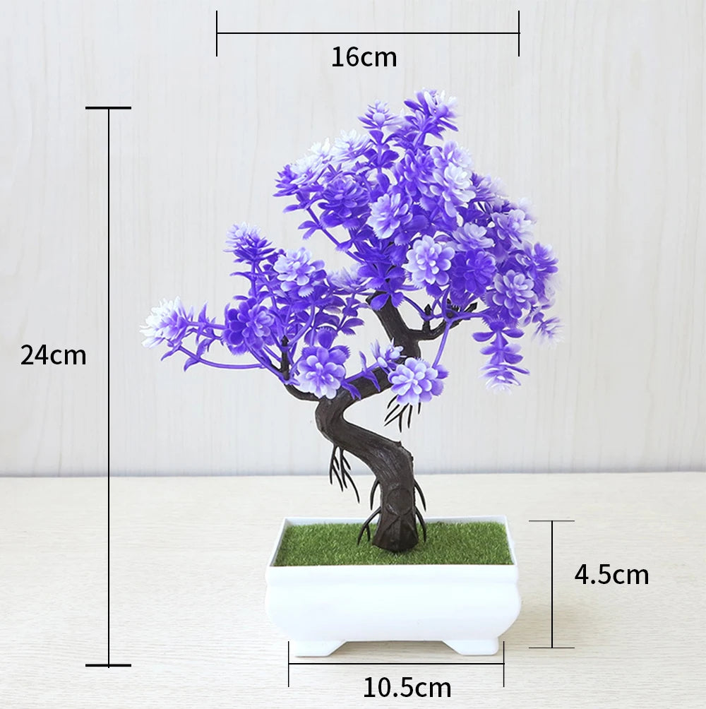 Artificial Potted Bonsai Tree – Small Fake Plant Home & Table Decor