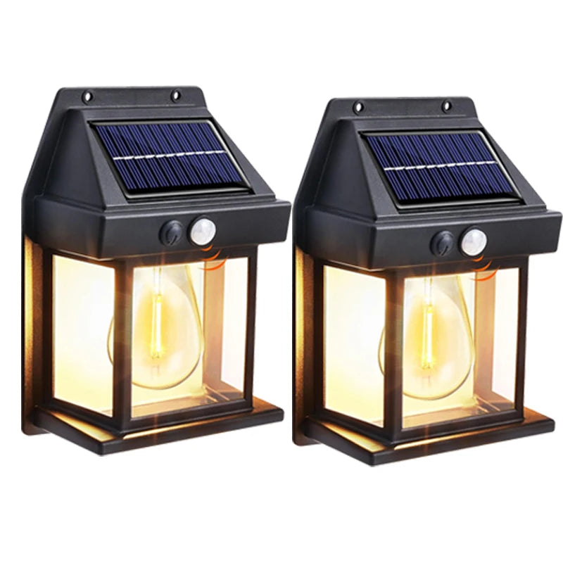 Solar Wall Light with Motion Sensor – Waterproof Outdoor LED Lamp, 3 Modes