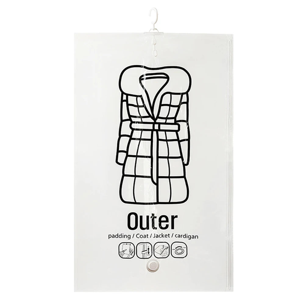 Hanging Transparent Vacuum Storage Bag with Air Pump