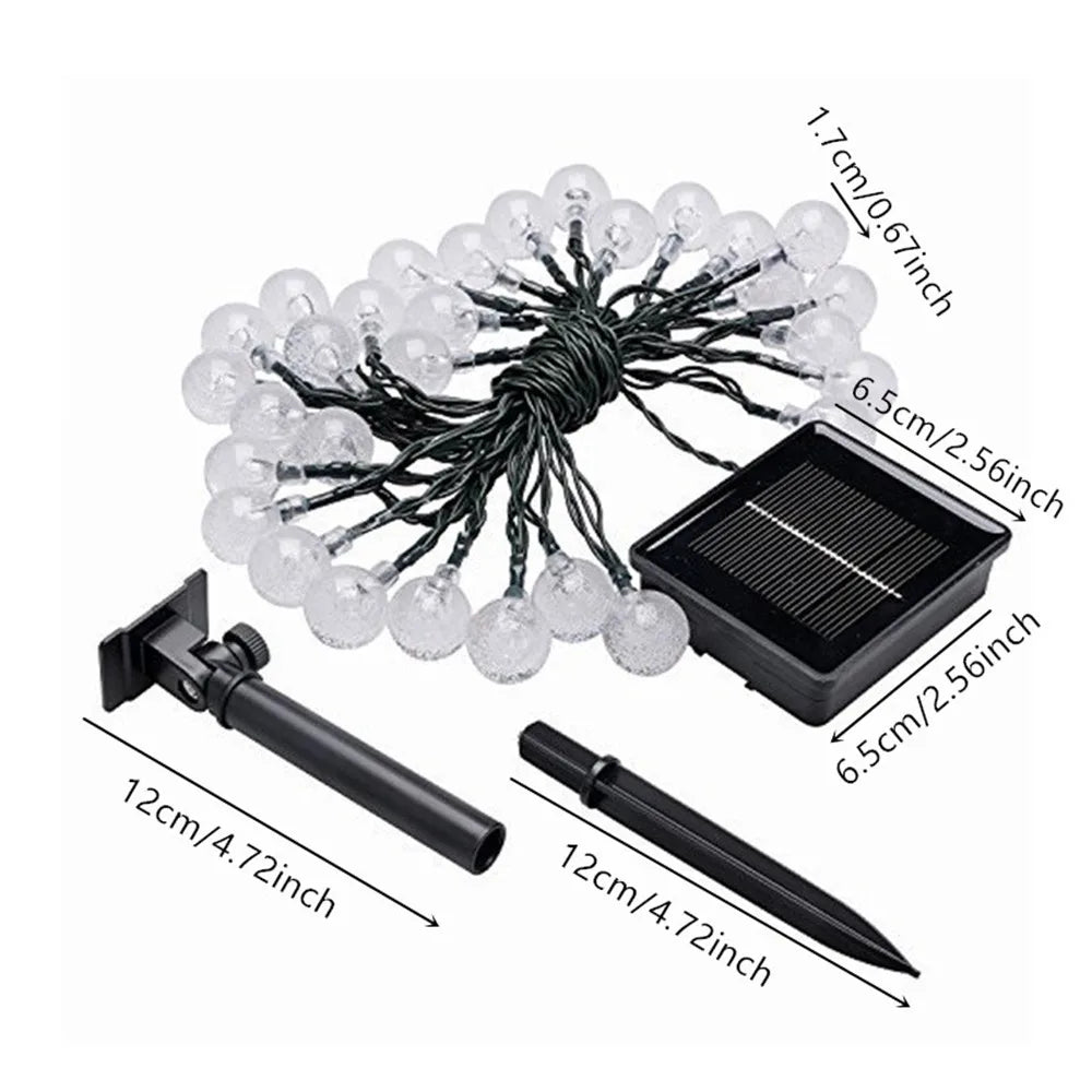 LED Solar Fairy String Lights – 5m 20LED Warm White, Waterproof Outdoor Garden & Wedding Decor