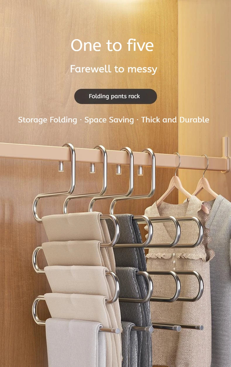 5-Layer Multi-Functional Clothes & Pants Hanger
