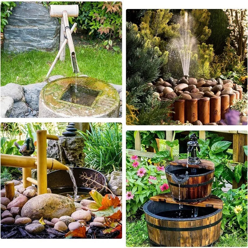 2.5W Solar Fountain Pump with 6 Nozzles & 4ft Pipe