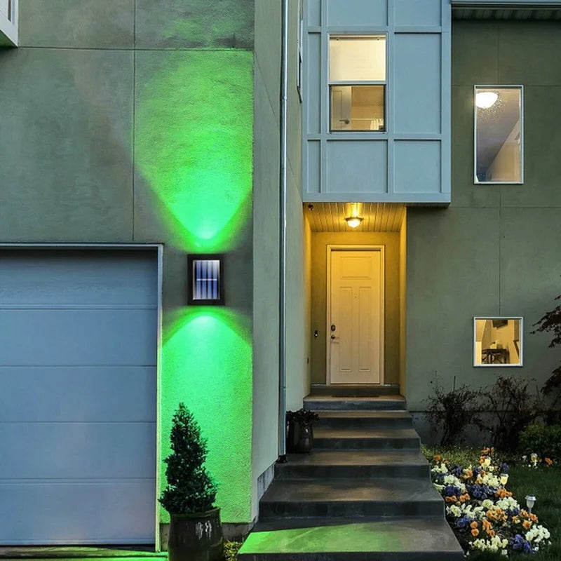 Solar Up & Down Wall Spot Lights – Outdoor Waterproof Decorative Garden Lamp