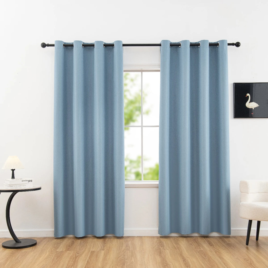 Solid Blackout Curtain with Grommets – Bedroom Privacy Drape (1pc)