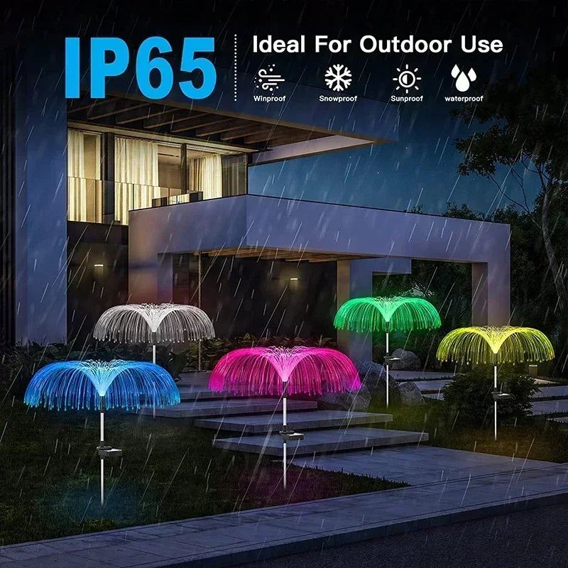 Solar Fiber Optic Jellyfish Lights – Waterproof Outdoor Garden Decor