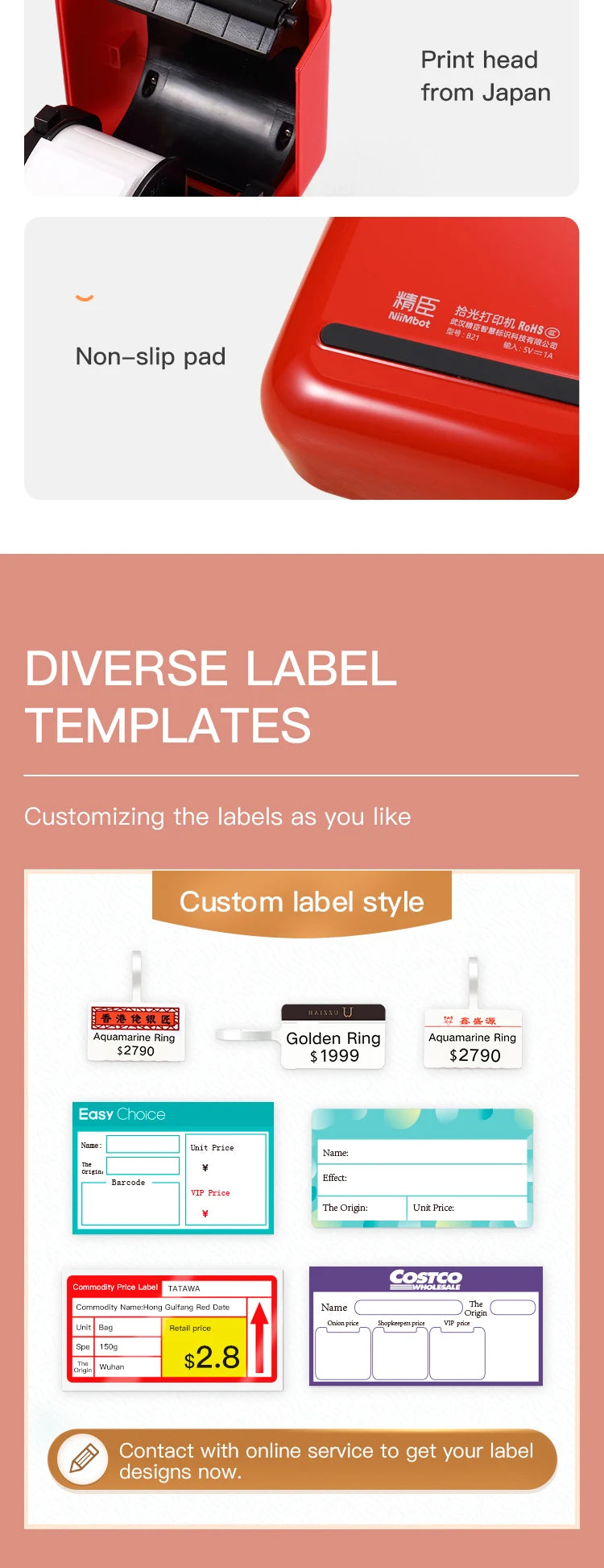 Niimbot B21 Mini Portable Thermal Label Printer – Wireless Sticker Maker