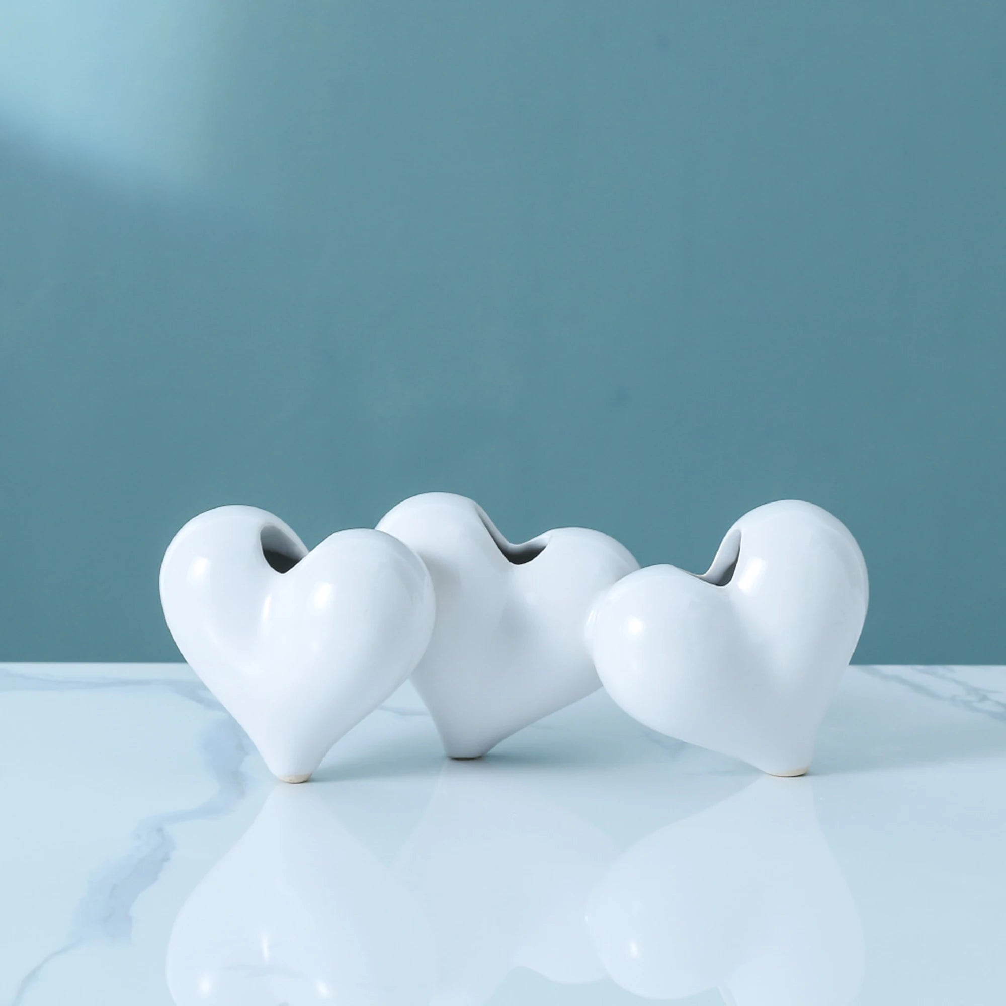 Heart-Shaped Ceramic Vase – Modern Boho Valentines Day Décor