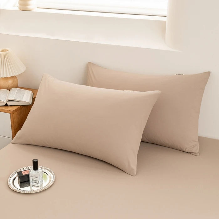 2025 Pure Cotton Yarn-Dyed Pillowcase – Solid Color Washed Cotton 48x74cm