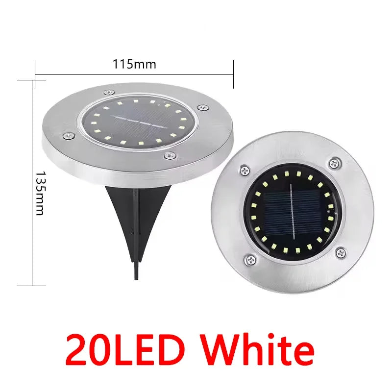 Solar Disk Lights – Outdoor Garden LED Pathway Lamps
