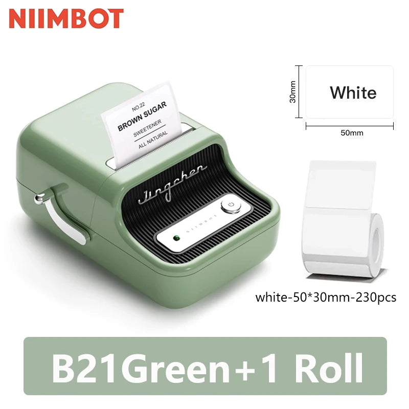 Niimbot B21 Mini Portable Thermal Label Printer – Wireless Sticker Maker