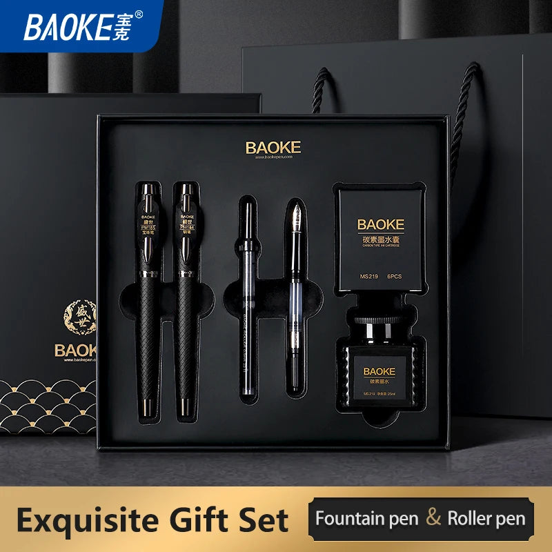 BAOKE T18/T19/T20 Fountain Pen Gift Set – Smooth Writing with Ink & Cartridges