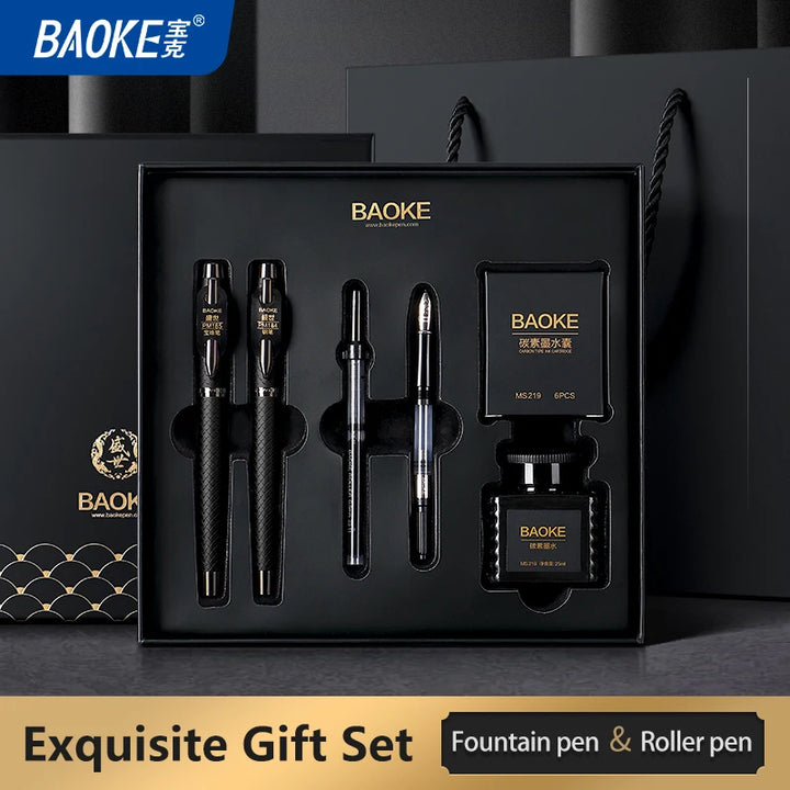 BAOKE T18/T19/T20 Fountain Pen Gift Set – Smooth Writing with Ink & Cartridges