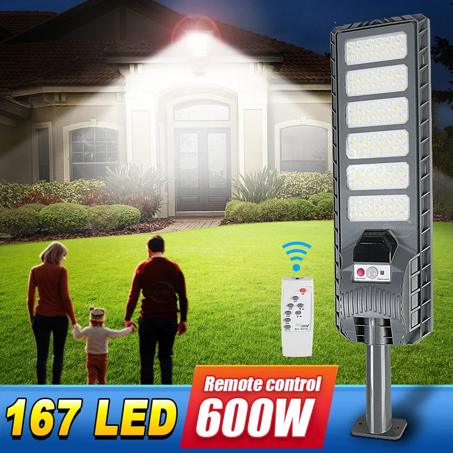 2024 600W LED Solar Motion Sensor Outdoor Light