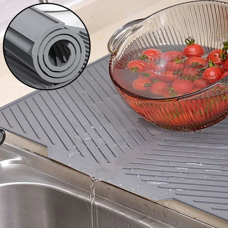 Silicone Bar & Sink Drain Mat – Heat-Resistant, Multi-Purpose Kitchen Accessory