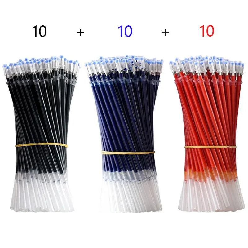 Gel Pen Set with Refills – Black & Blue 0.5mm Kawaii Korean Stationery