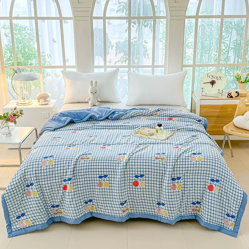 Printed Thin Summer Duvet – Soft Lightweight Bedspread (No Pillowcase)