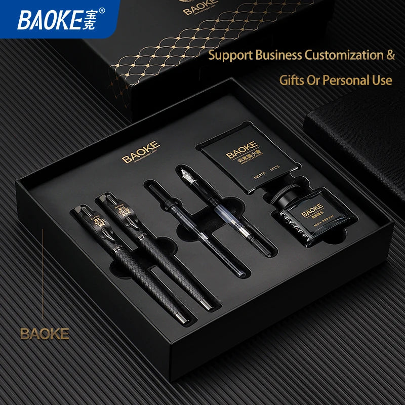 BAOKE T18/T19/T20 Fountain Pen Gift Set – Smooth Writing with Ink & Cartridges