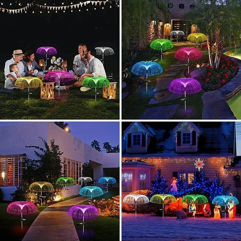 Solar Fiber Optic Jellyfish Lights – Waterproof Outdoor Garden Decor