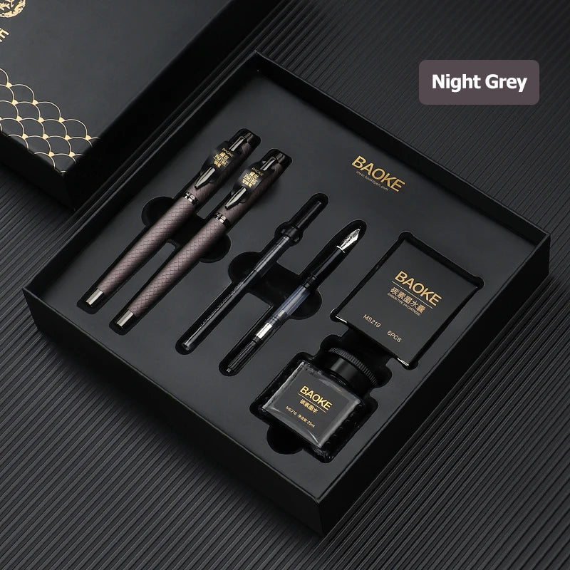 BAOKE T18/T19/T20 Fountain Pen Gift Set – Smooth Writing with Ink & Cartridges