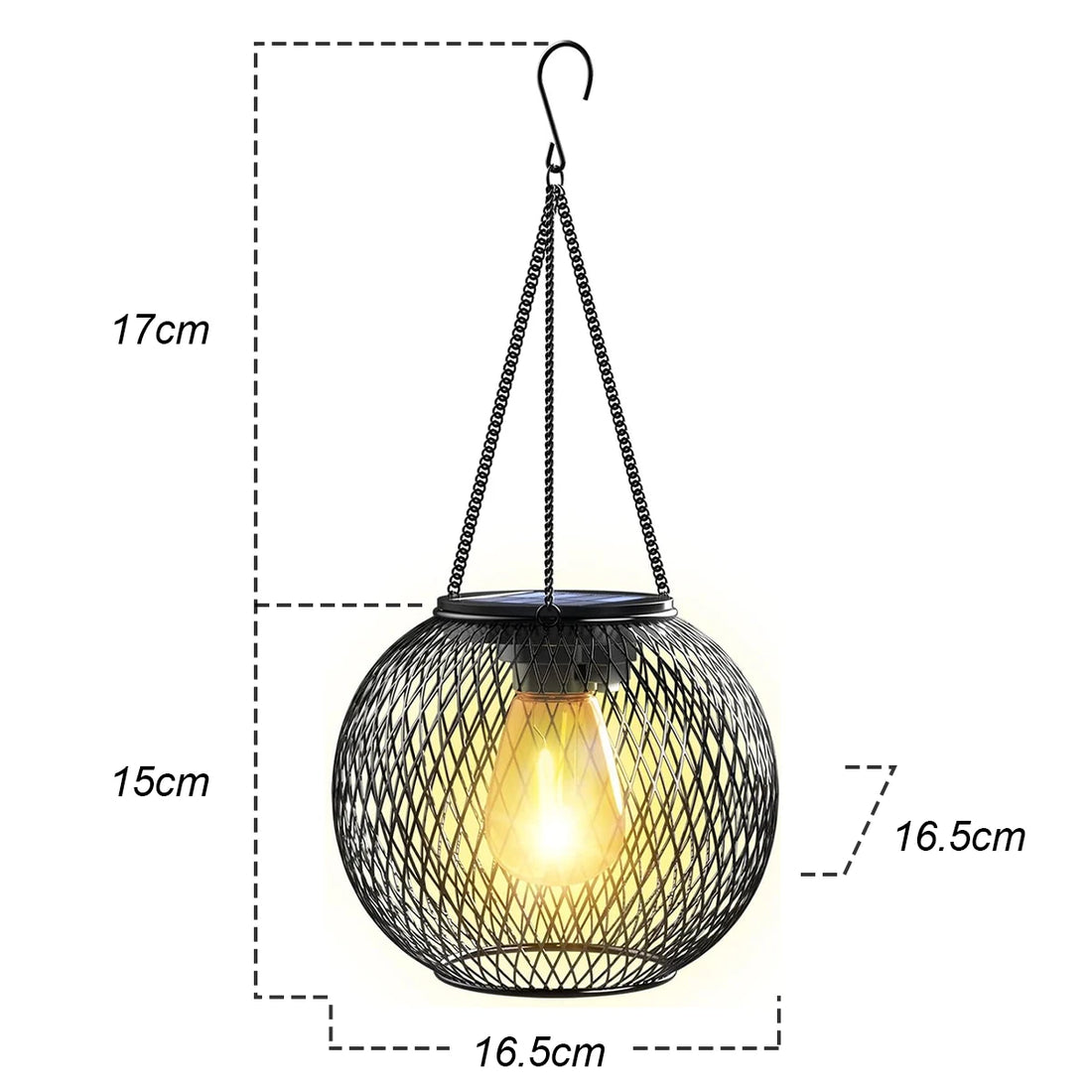 Solar LED Lantern with Daylight Sensor – Waterproof Outdoor Garden Light