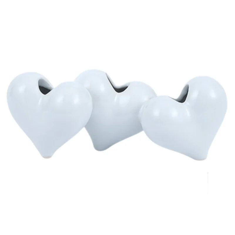 Heart-Shaped Ceramic Vase – Modern Boho Valentines Day Décor