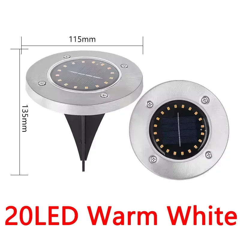 Solar Disk Lights – Outdoor Garden LED Pathway Lamps