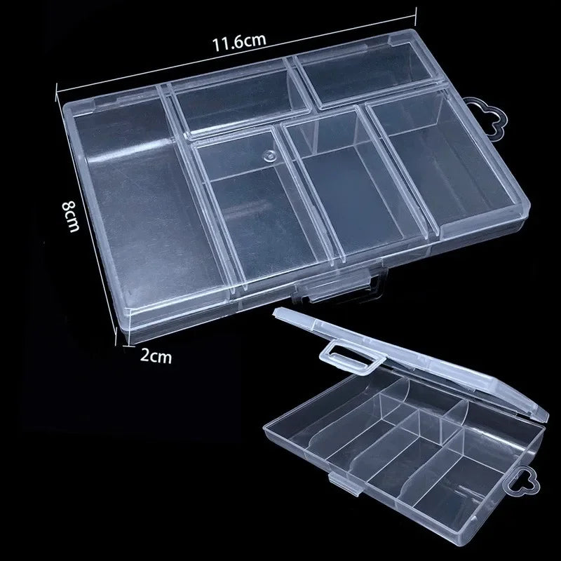 8-Style Clear Jewelry Organizer Box – Adjustable Compartment Storage