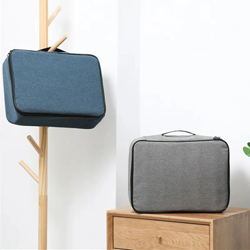 3-Layer Document Organizer Bag – Passport, File & Safe Storage Case for Home/Travel