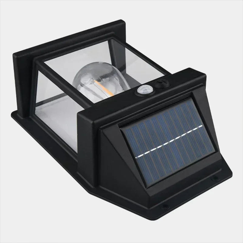 Solar Wall Light with Motion Sensor – Waterproof Outdoor LED Lamp, 3 Modes
