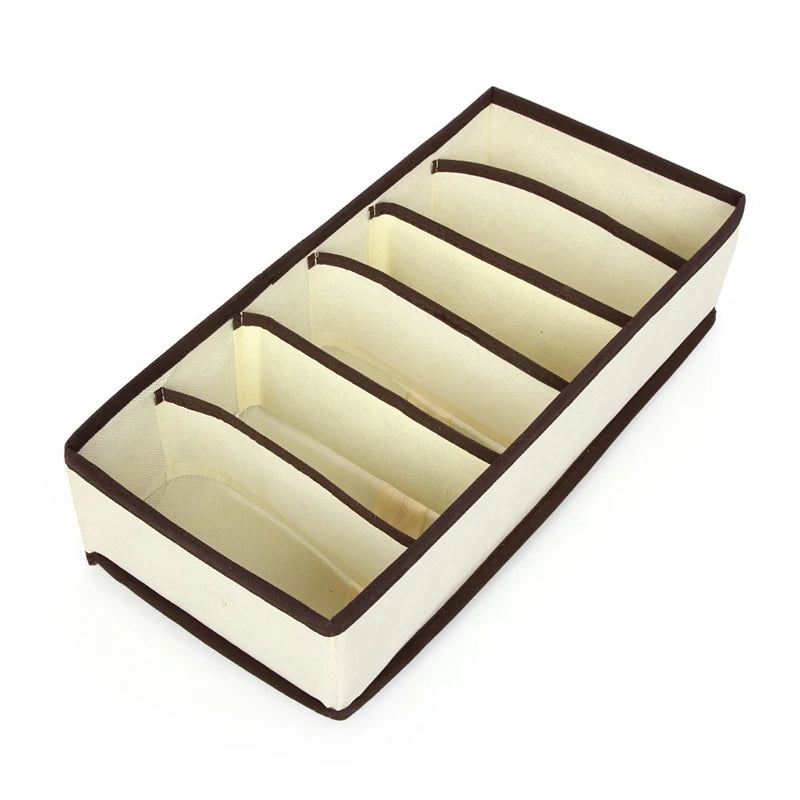 Foldable Underwear Drawer Organizer – Storage Box for Socks, Bras, Scarves & Ties