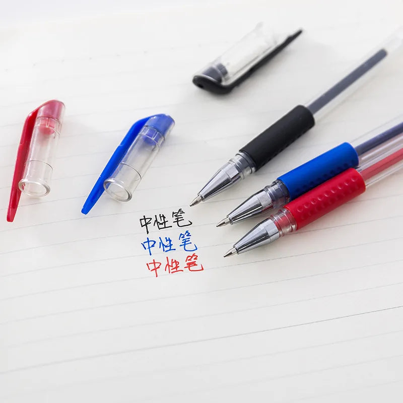 Gel Pen Set with Refills – Black & Blue 0.5mm Kawaii Korean Stationery