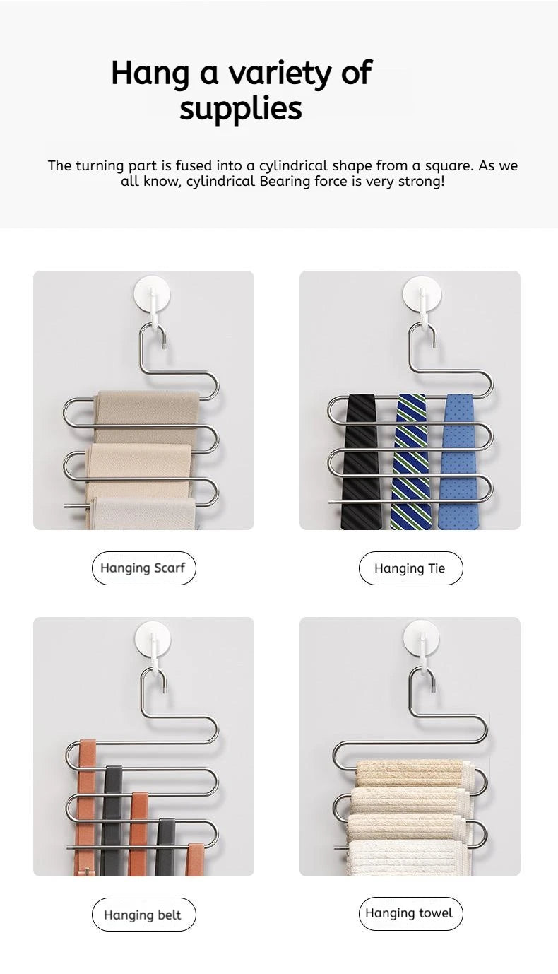 5-Layer Multi-Functional Clothes & Pants Hanger