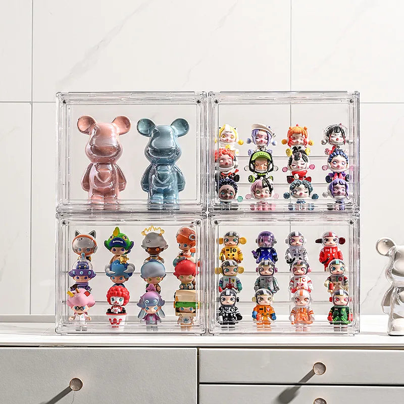 3-Layer Transparent Acrylic Display Rack – Ladder Organizer for Figures, Models, Jewelry & Collectibles