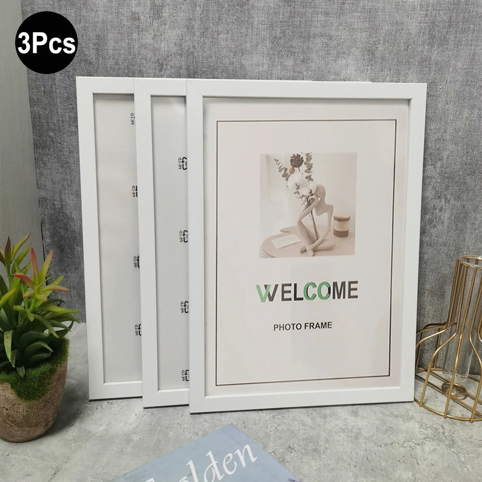 1Pc/3Pcs Wall Gallery Photo Frames – A4, 15x20, 20x25 cm for Tabletop or Wall Mount Display