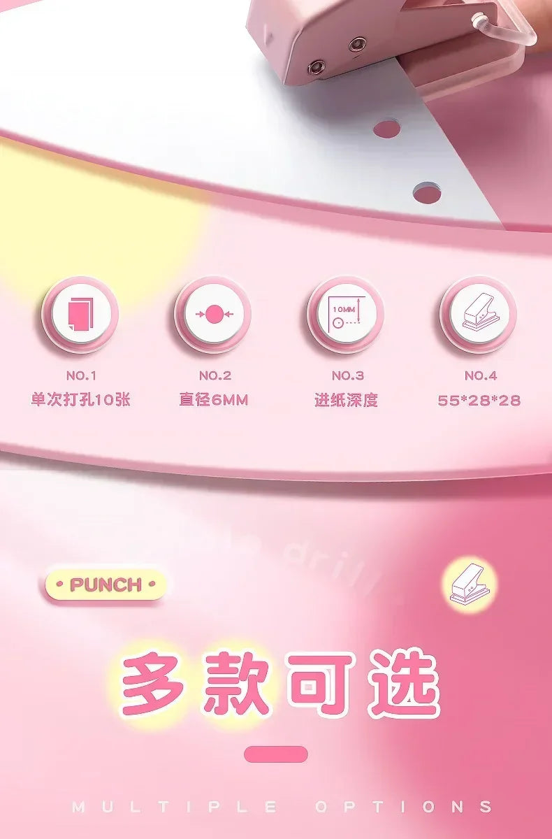 Mini Hole Punch – 1-Hole Cute Portable Paper Cutter