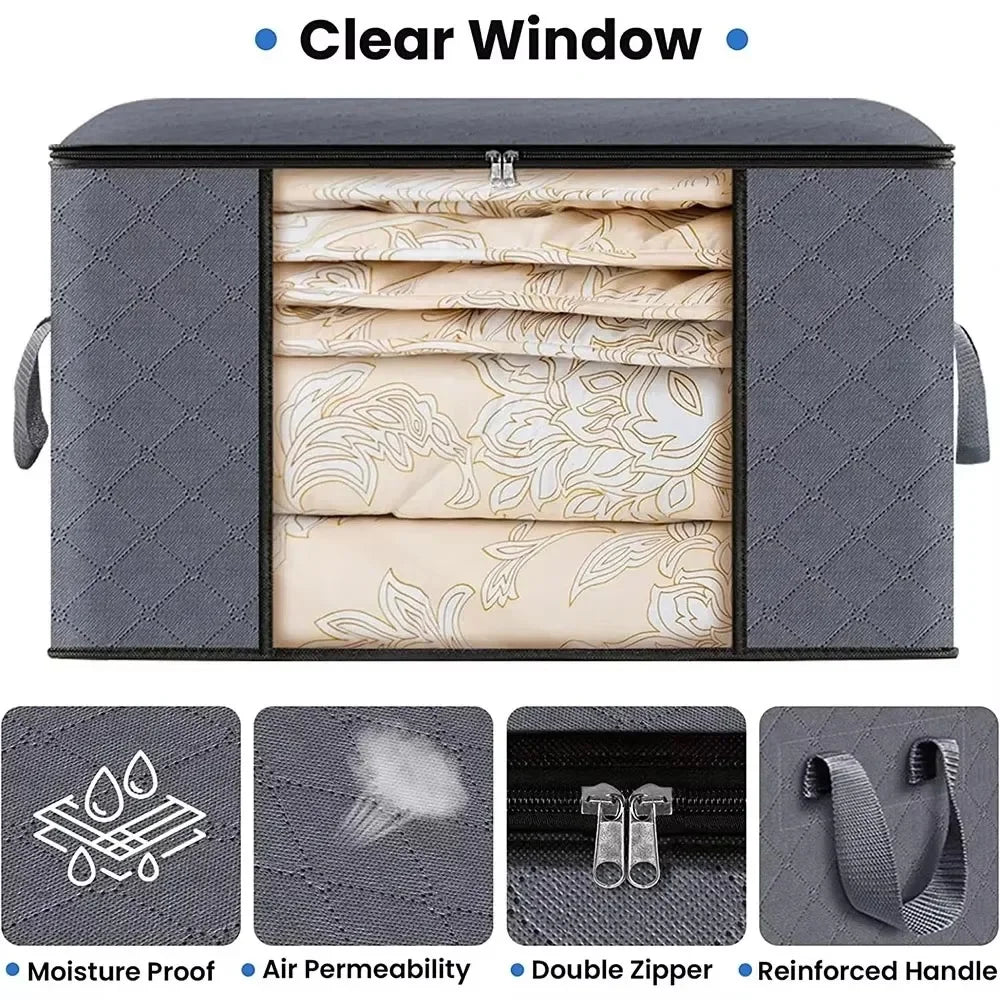 1/3 Pcs Large Capacity Foldable Clothes Storage Bags