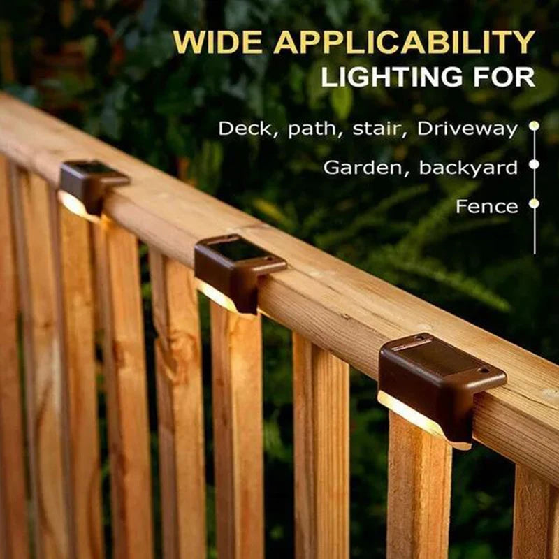 Waterproof Solar Deck Lights – LED Fence & Step Outdoor Lamps (4/8/12pcs)