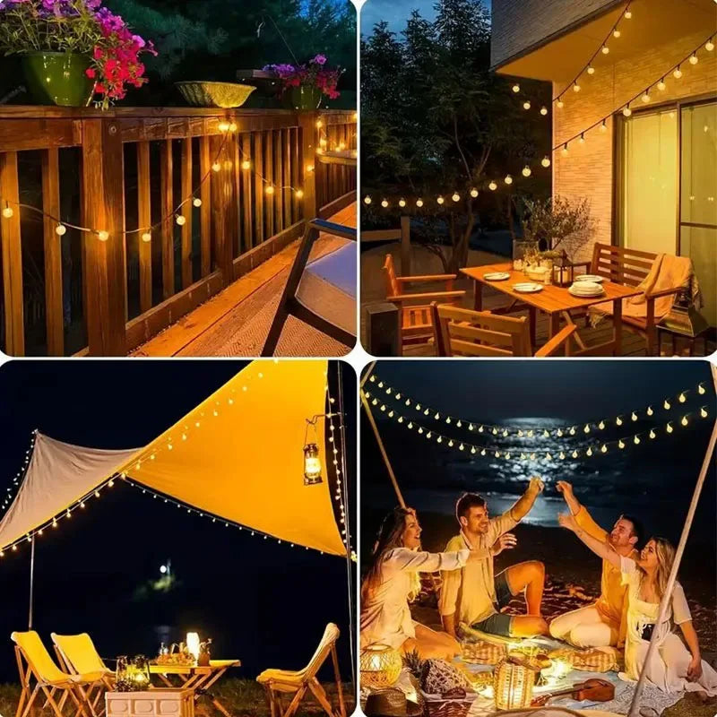 100 LED Solar Crystal Globe String Lights – Outdoor Waterproof Fairy Lights with 8 Modes