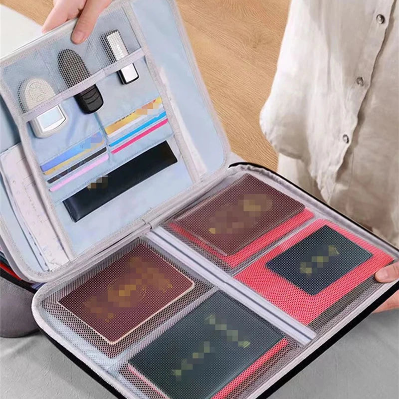 3-Layer Document Organizer Bag – Passport, File & Safe Storage Case for Home/Travel