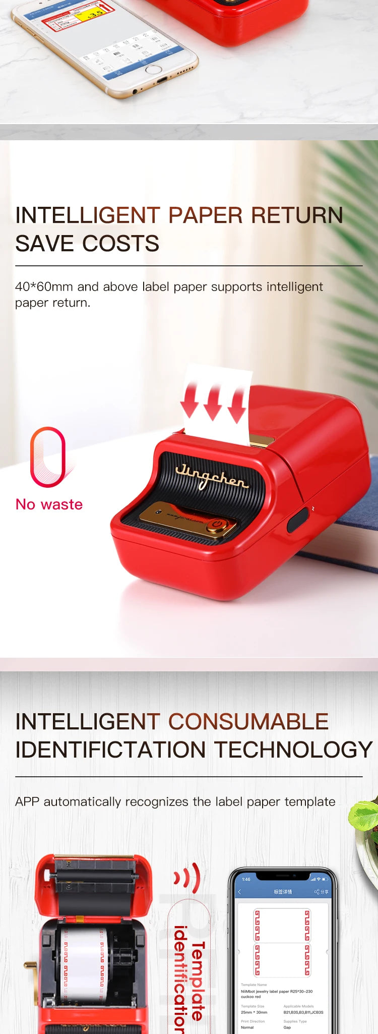 Niimbot B21 Mini Portable Thermal Label Printer – Wireless Sticker Maker