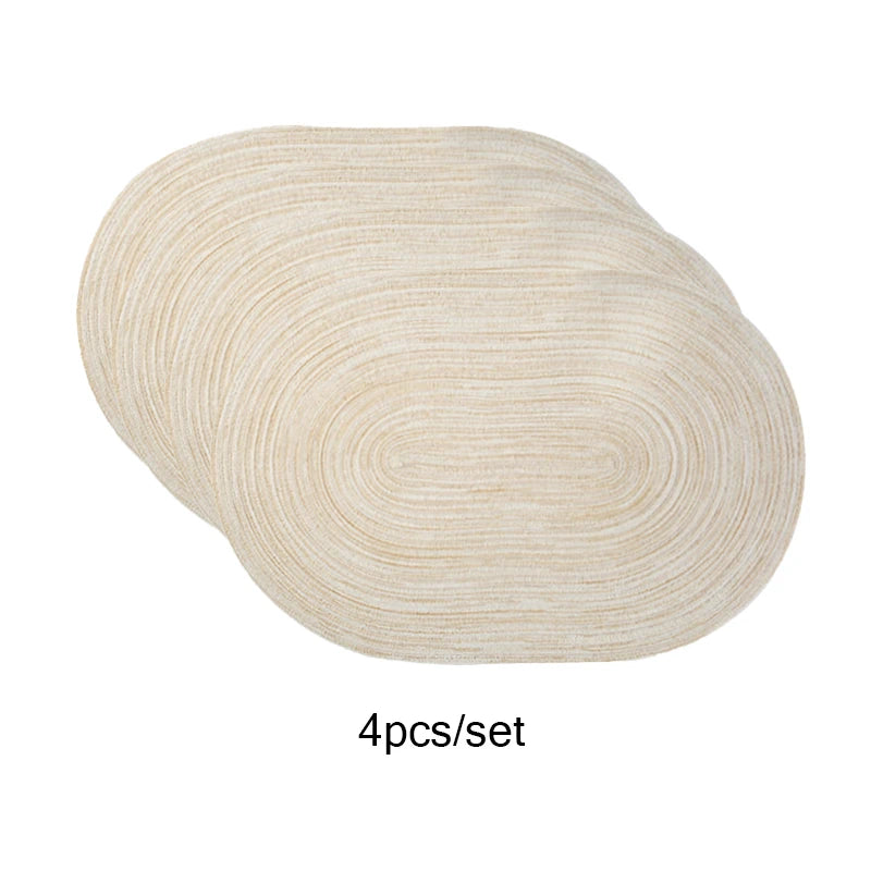 Set of 4 Washable Heat-Resistant Placemats – Non-Slip Dining Table Mats