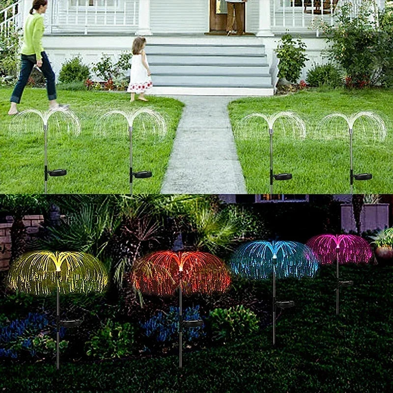 Solar Fiber Optic Jellyfish Lights – Waterproof Outdoor Garden Decor