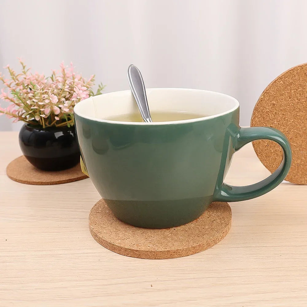 Natural Cork Coasters – Heat-Resistant Non-Slip Drink Mats