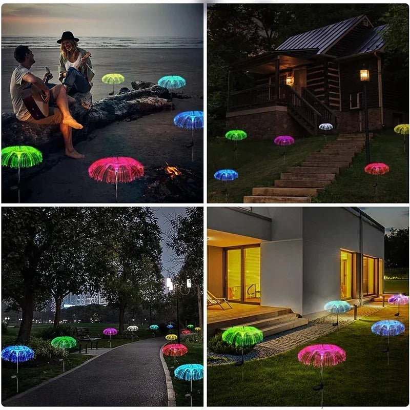 Solar Fiber Optic Jellyfish Lights – Waterproof Outdoor Garden Decor