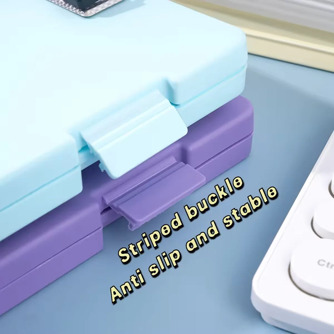 Multi-Color A4 Clip Storage Box – Large Capacity Organizer for School & Office