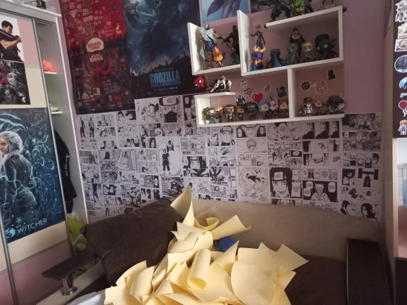 Anime Cartoon Wall Stickers – Self-Adhesive Room Décor (20/30/40pcs, 21x30cm)